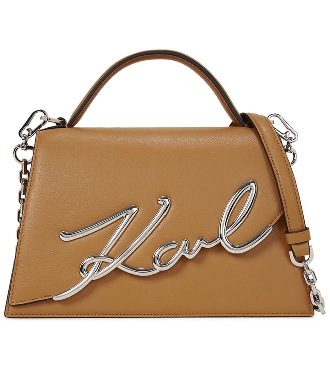 Karl Lagerfeld Leather Brown Women Crossbody Bag