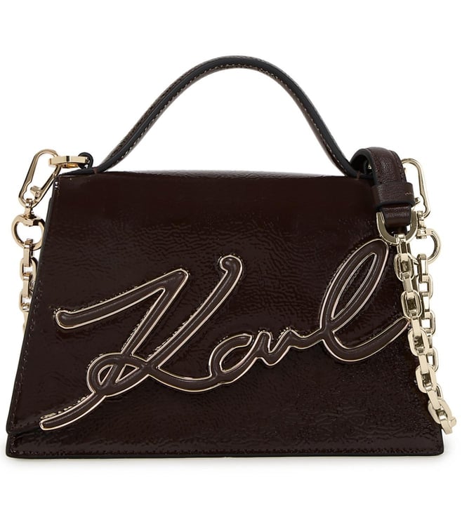 Karl Lagerfeld Leather Brown Women Crossbody Bag