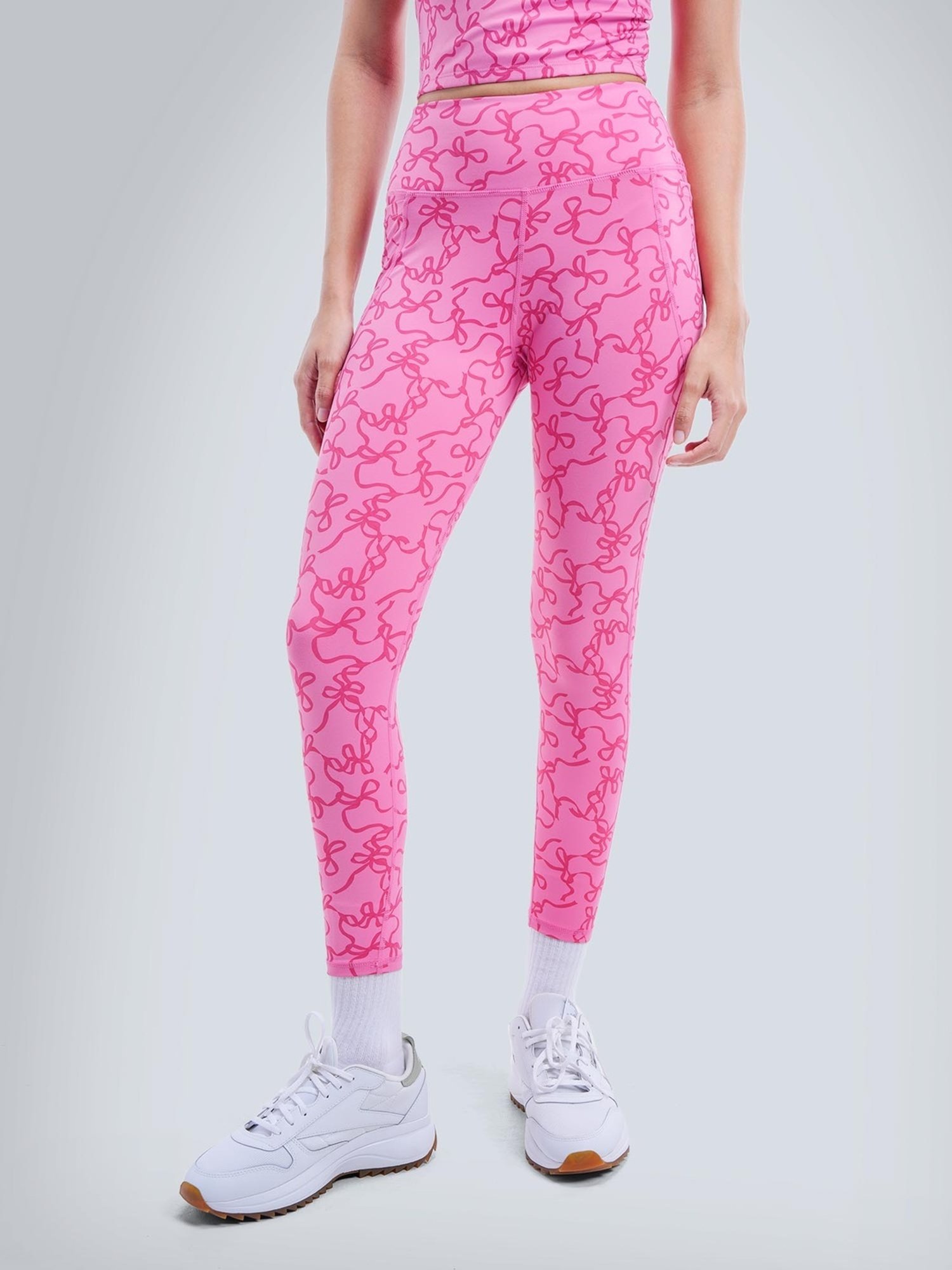 Buy Cava Athleisure Pink Printed High Rise Tights Online @ Tata CLiQ
