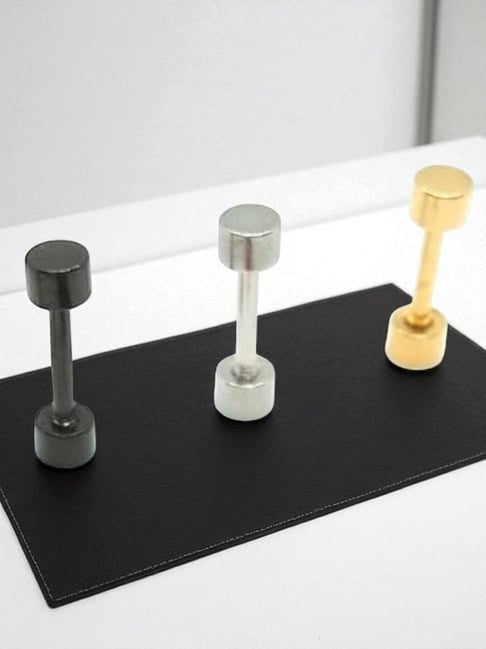 OOMPH Silver Dot Dumb Bell Stud Earring for Men