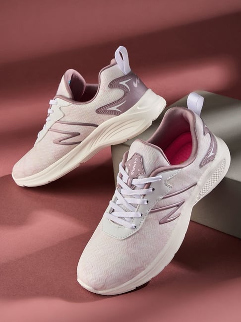 Campus Women TERRA White & Mauve Running Shoes
