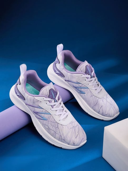 Campus Women TERRA White & Voilet Running Shoes