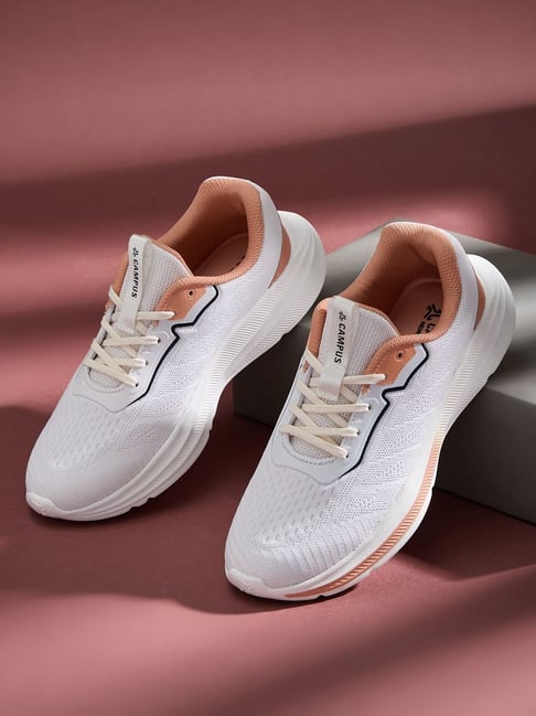 Campus Women SPREE Off White & Peach Running Shoes
