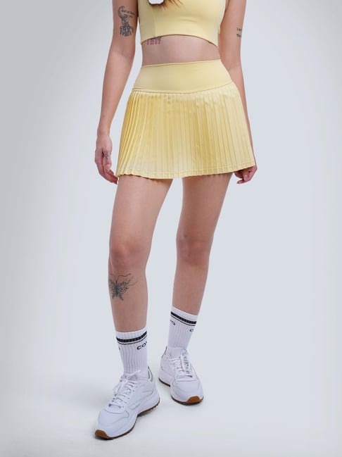 Cava Athleisure Yellow Polyester Skorts