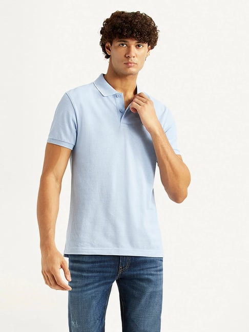 Levi's Men's Light Blue Slim Fit Polo T-shirt-picture-26