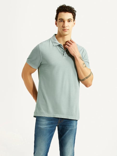 Levi's Men's Light Blue Slim Fit Polo T-shirt-picture-22