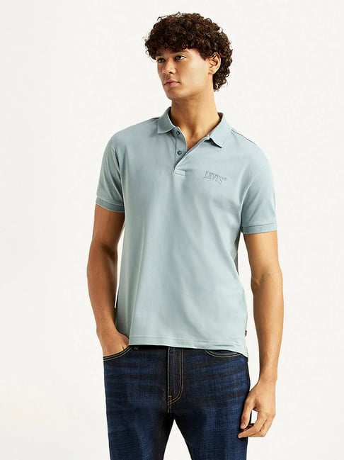Levi's Men's Light Blue Slim Fit Polo T-shirt-picture-23