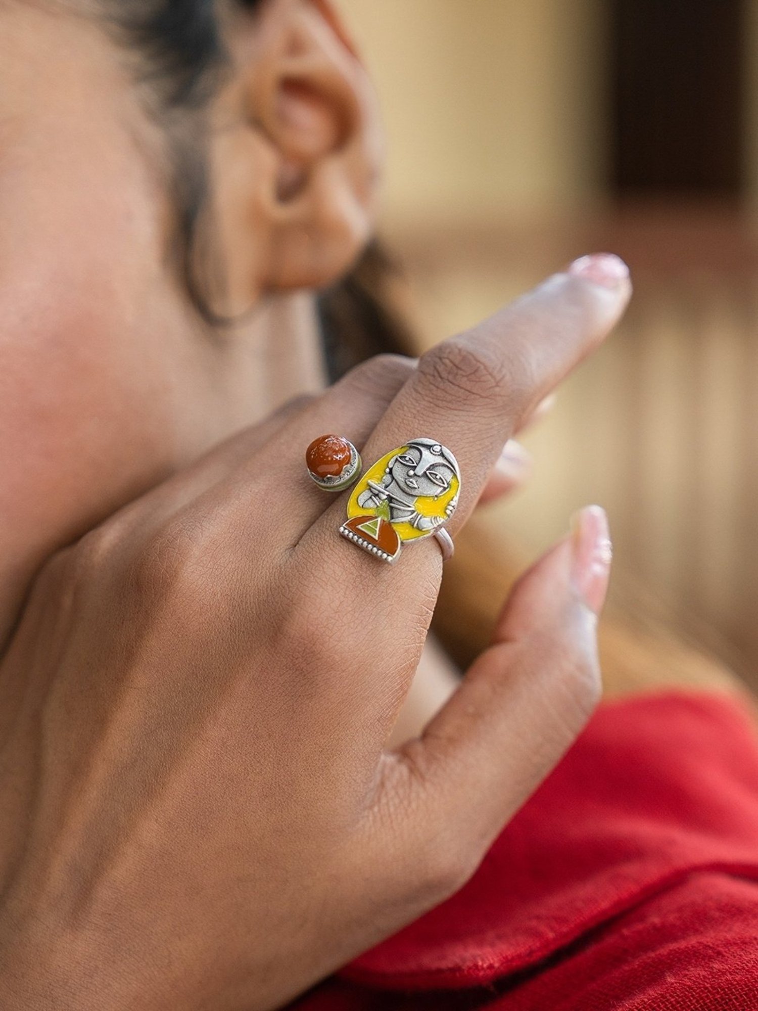 Buy Shaya 92.5 Sterling Silver Pranasakha Casual Ring Online At