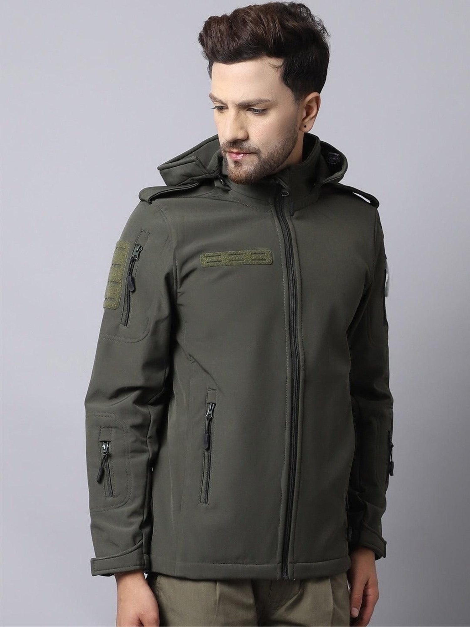 Buy Mountmiller Olive Green Regular Fit Jackets Online At Best