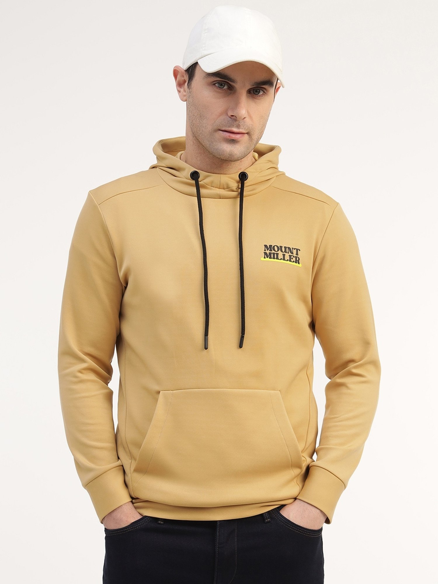 【M】袋付 TENDERLOIN T-HOODED MUSTARD MountMiller Mustard Solid Hooded Long Sleeves Hoodies