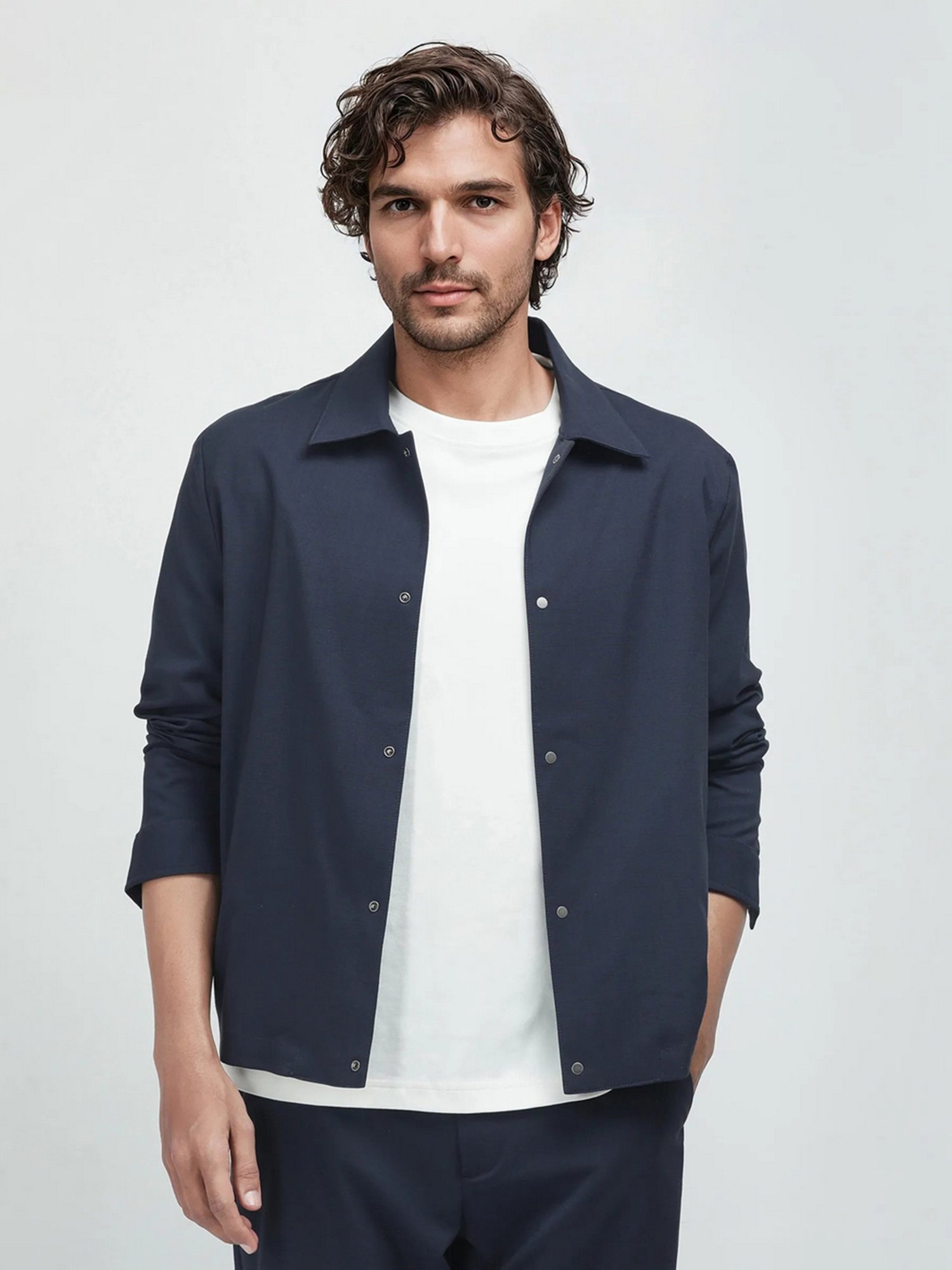 Rare Rabbit Navy Regular Fit Checks Shaket