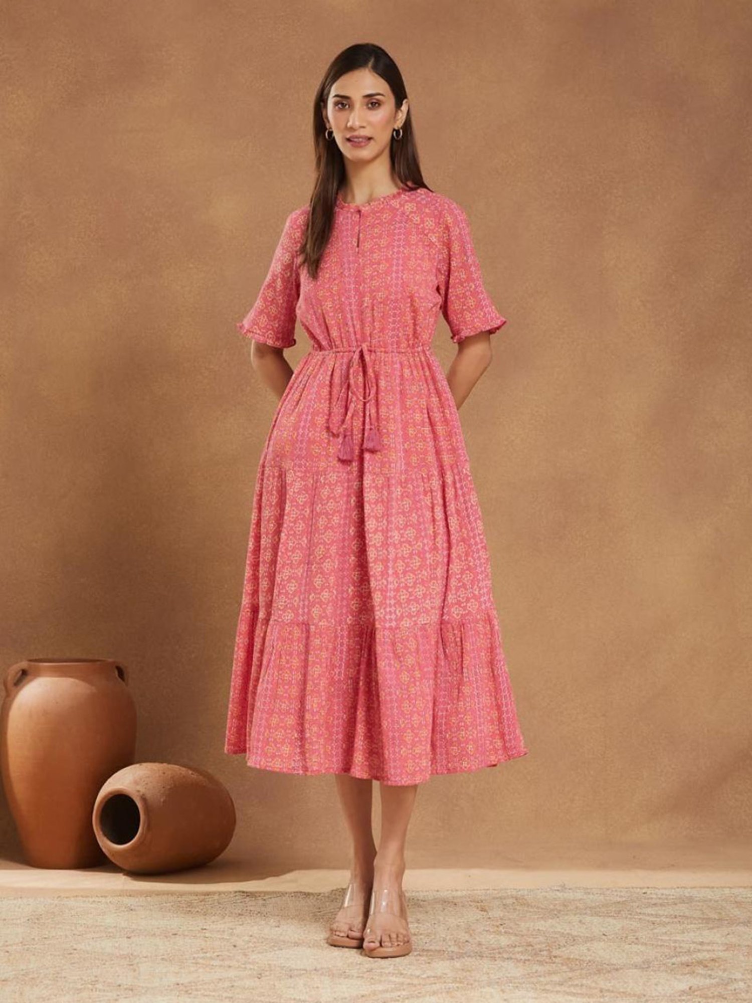 Womens Dresses Joules Pink Dress Fabindia Pink Cotton Printed Midi Dress Womens Dresses Joules Pink Dress Fabindia Pink Cotton Printed Midi Dress