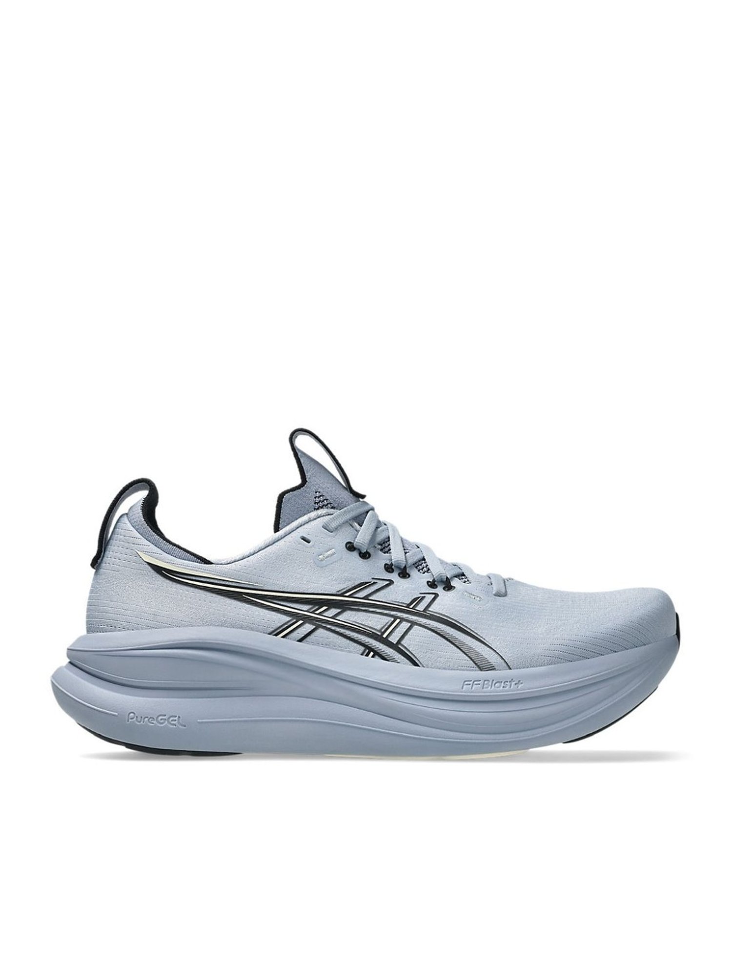 Buy Asics Men's GEL-NIMBUS 28 Grey Blue & Black Running Shoes at