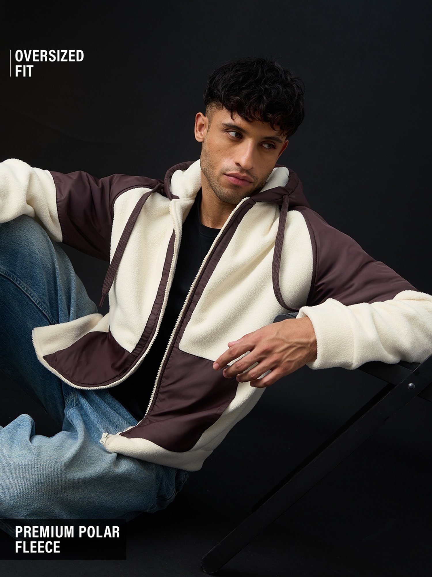 The Souled Store Oversized Hoodie: Berry Clouds Men Oversized Hoodies