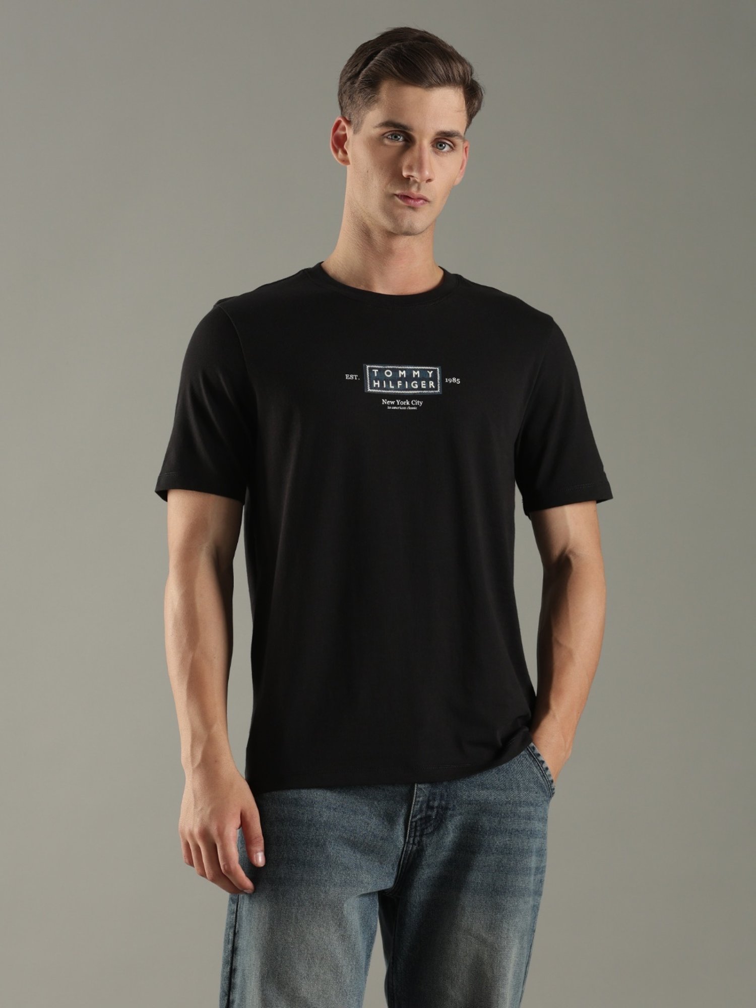 TOMMY HILFIGER Black Breathable Regular Fit T-Shirt