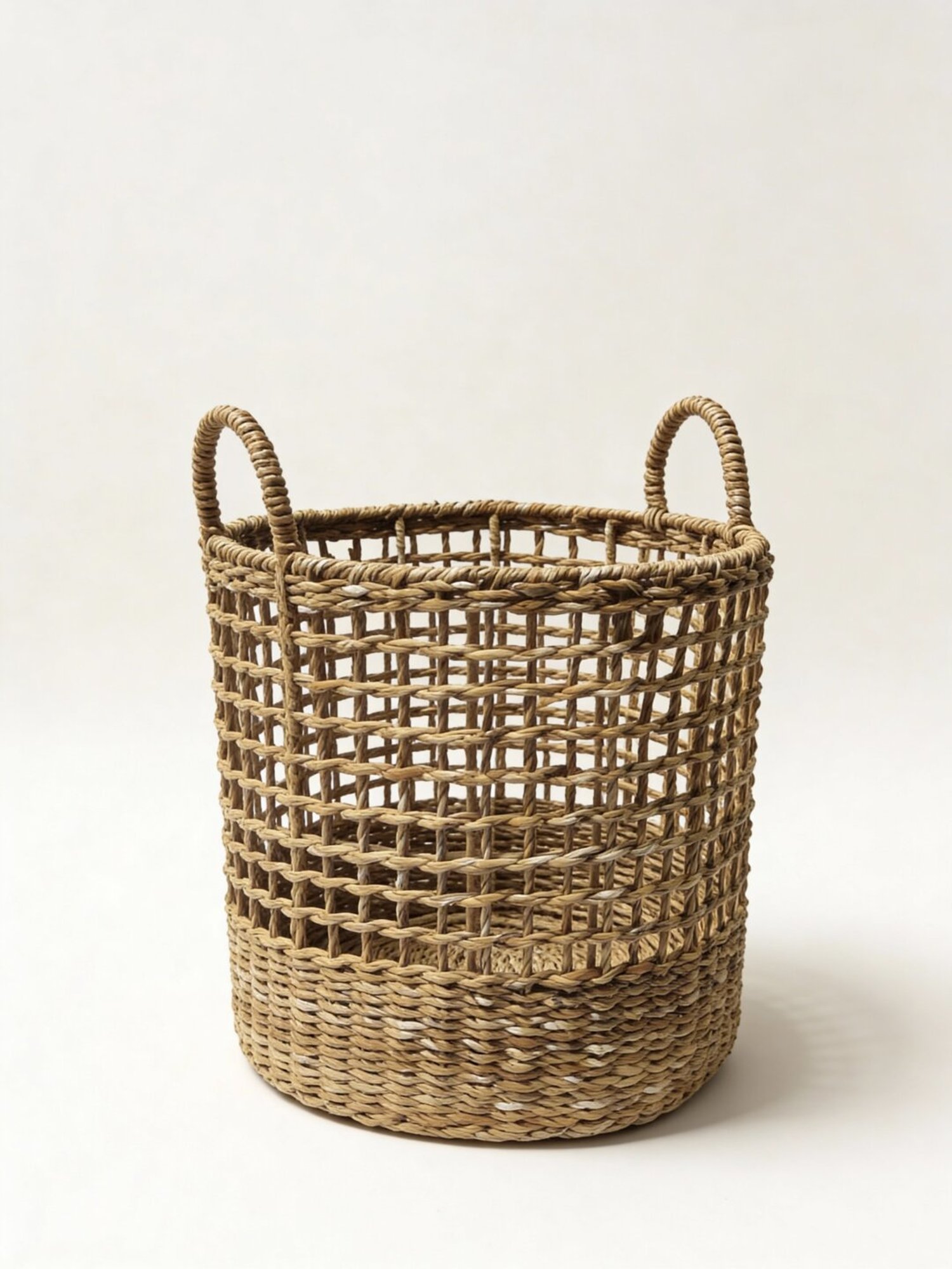 み*み様 CHILEWICH36x49BASKET WEAVE　ESPRESSO Westside Home Brown Open Weave Bucket Basket