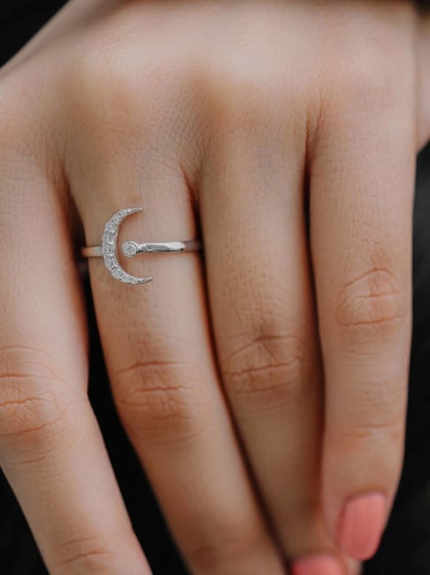 Buy Shaya 92.5 Sterling Silver A Lunar Dream Moon Ring for Women