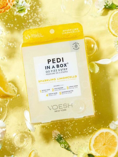 Buy VOESH Sparkling Limoncello Pedi In a Box O2 Fizz 5 Step Kit at