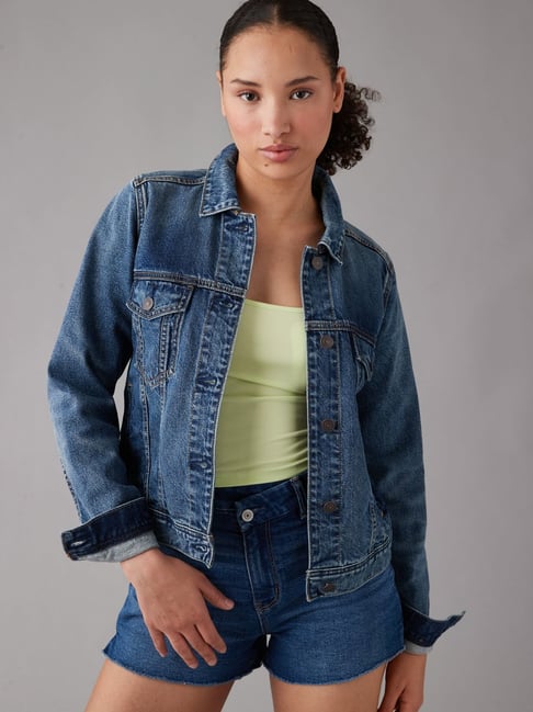 American Eagle Outfitters Blue Regular Fit Denim Jacket-picture-28