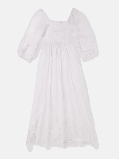 Buy American Eagle Outfitters White Cotton Maxi Dress for Women Online @  Tata CLiQ