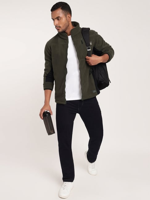 Buy Mountmiller Olive Green Regular Fit Jackets Online At Best