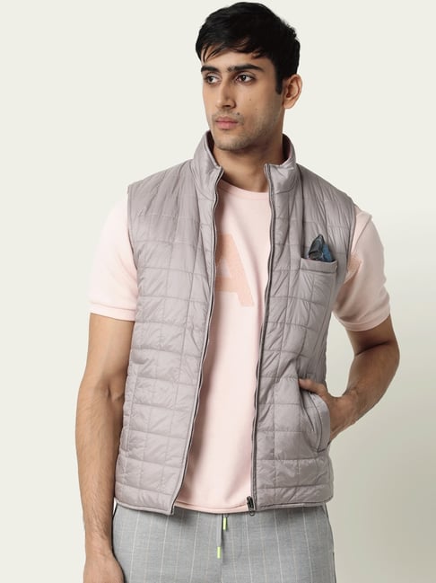 Rare Rabbit Silver Regular Fit Solid Jacket-picture-44