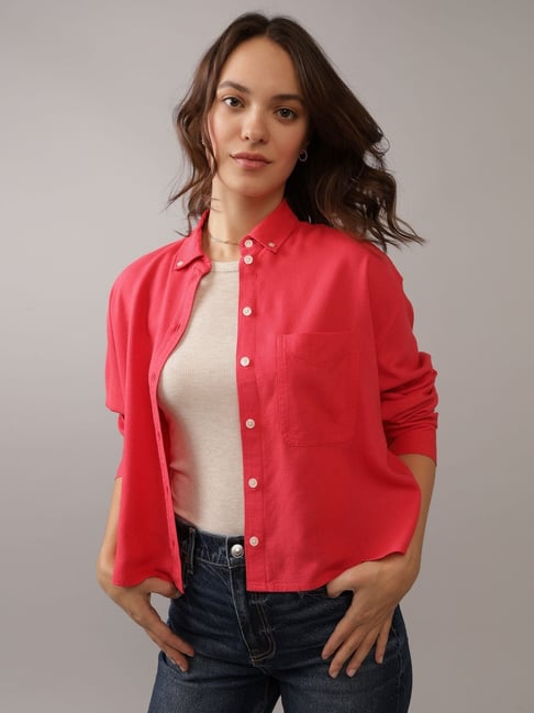 American Eagle Red Regular Fit Shirt-picture-33