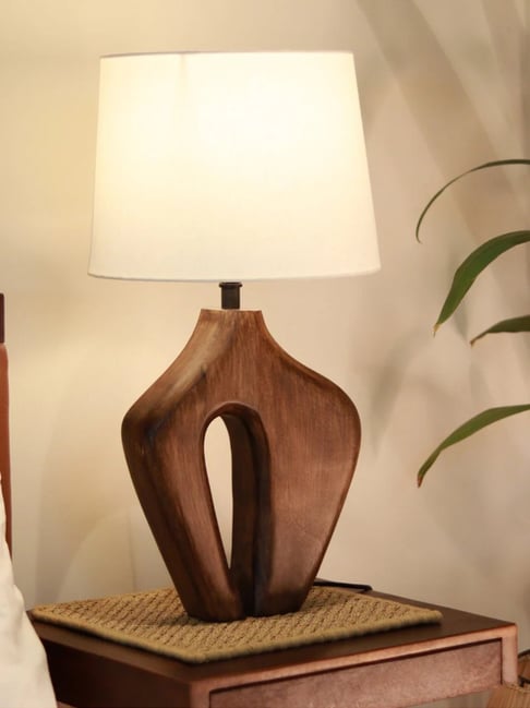 Muun Home Brown Fiber-Glass Pheonix Lamp without Lampshade