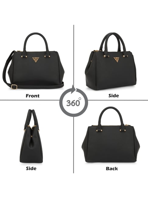 Buy LAVIE Signature Black Satchel Handbag for Women Online @ Tata CLiQ