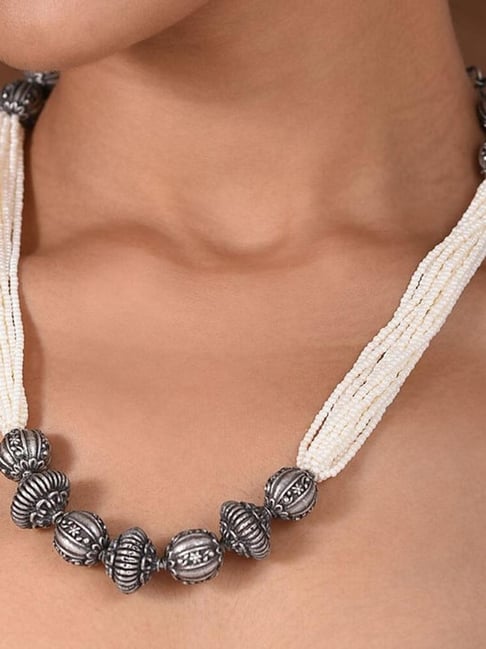 Jaypore Silver Hook Necklace