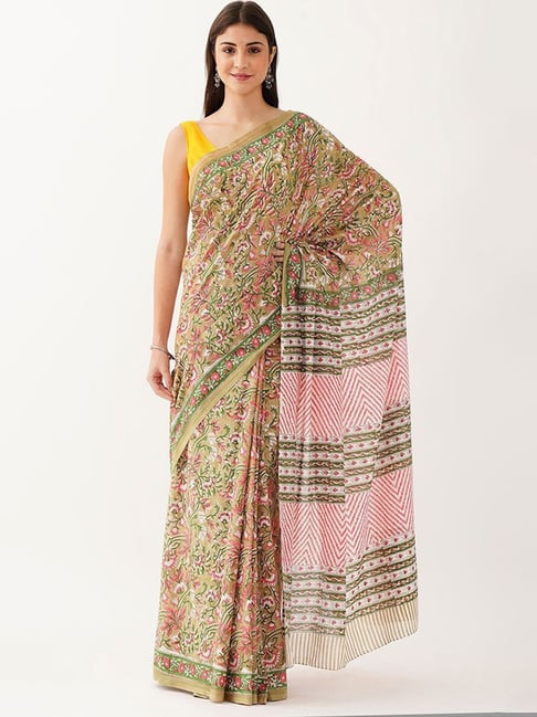 Jaypore Multicolor Printed Saree-picture-11