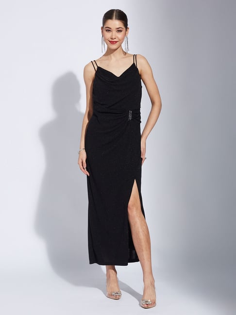Latin Quarters Black Nylon Regular Fit Dress-picture-48