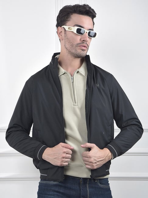 Crimsoune Club Black Regular Fit Self Design Jacket-picture-39
