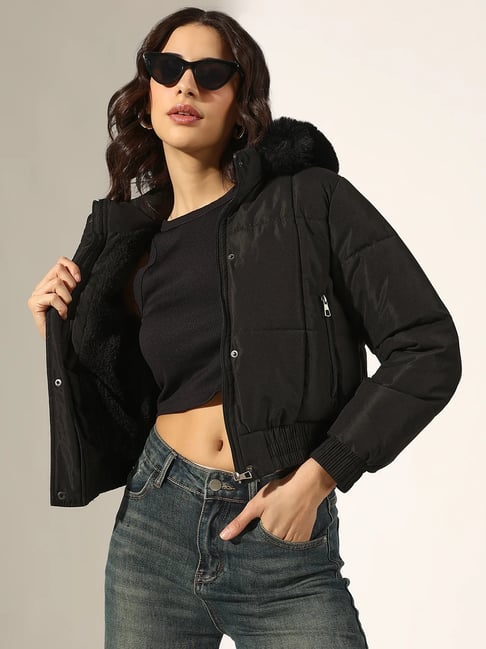 SHOWOFFFF Black Nylon Puffer Jacket-image-48