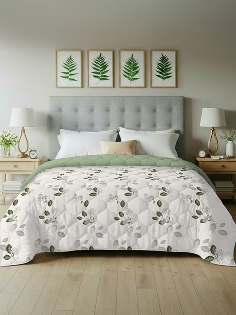 Urban Space Multicolor Microfibre Tea Leaves Printed 120 GSM Single Blanket