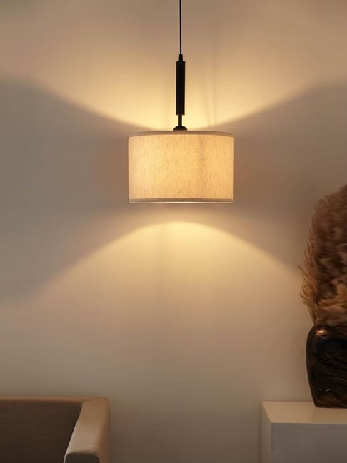 Divine Trends Black Aluminium Polished Ceiling Lamp