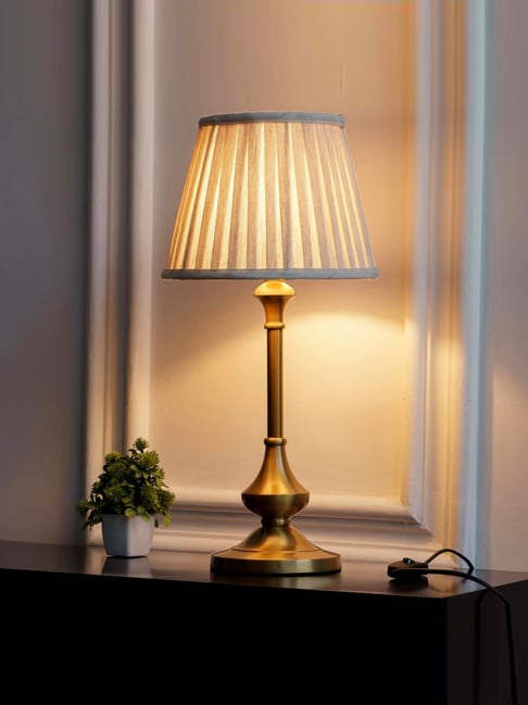 Divine Trends Gold Aluminium Antique Table Lamp