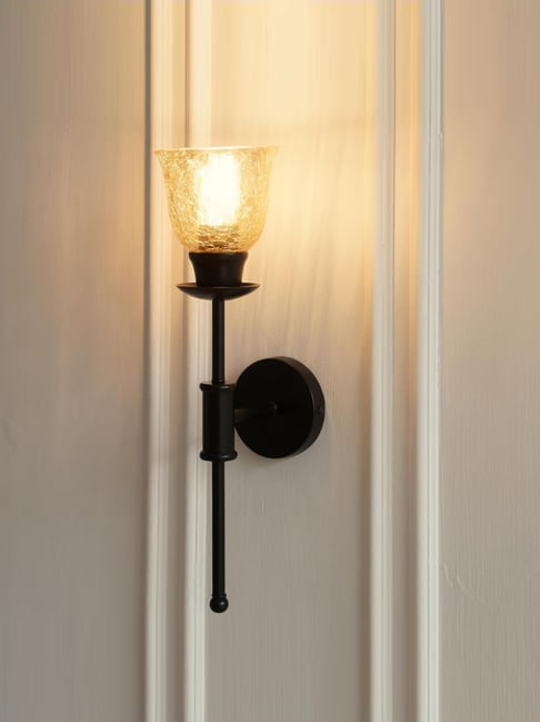 Divine Trends Black Aluminium Polished Finish Spacer Wall Lamp