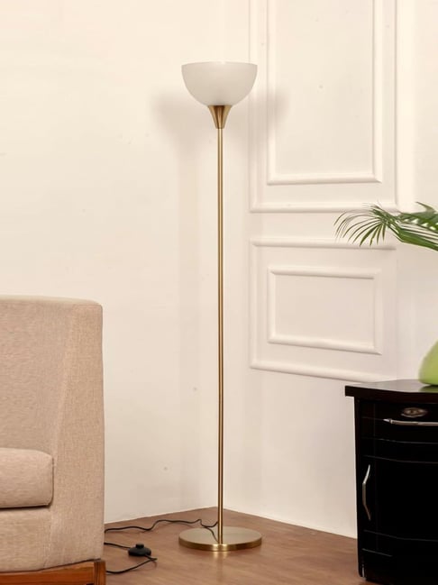 Divine Trends Gold Metal Uplighter Antique Finish Floor Lamp