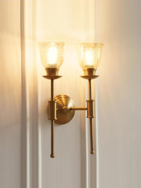 Divine Trends Gold Aluminium Double Spacer Antique Wall Light