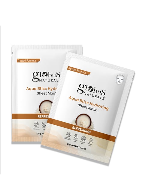 Globus Naturals Aqua Bliss Hydrating Sheet Mask - 25 gm (Pack Of 2)-picture-30