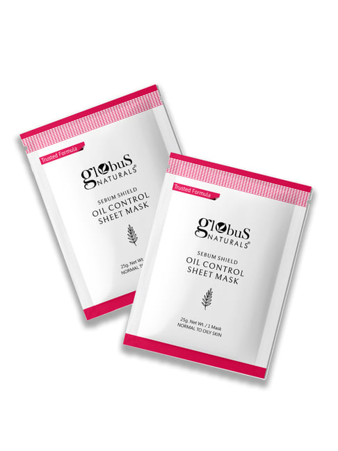 Globus Naturals Sebum Shield Oil Control Sheet Mask - 25gm (Pack Of 2)-picture-48