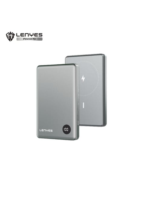 Lenyes Pw037D 5000Mah India'S Thinnest Wireless Metallic Mag Safe Power Bank