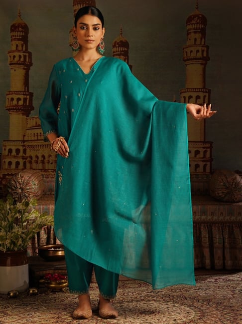 Jaypore Women Blue Dupatta-picture-25