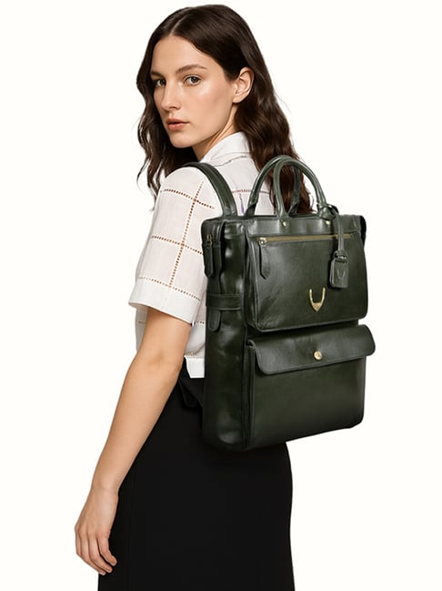 Hidesign Olive IVY TRINITY 03 Large Leather Backpack