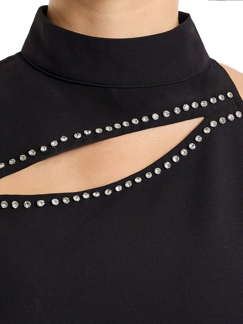 BCBG Black Regular Fit Embellished Dress