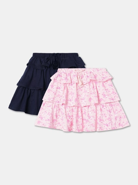 R&B Kids Multicolor Printed Fitted Skirt (Pack of 2)-picture-37