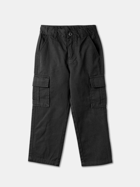 R&B Kids Black Regular Fit Trousers-picture-41