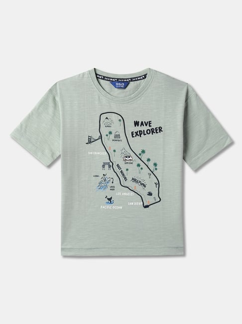 R&B Kids Light Green Regular Fit T-Shirt-picture-36