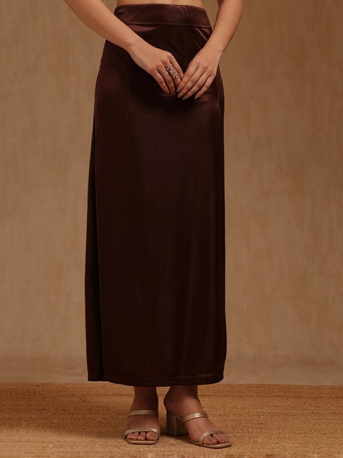 Soch Brown Spandex Solid Petticoat-picture-10